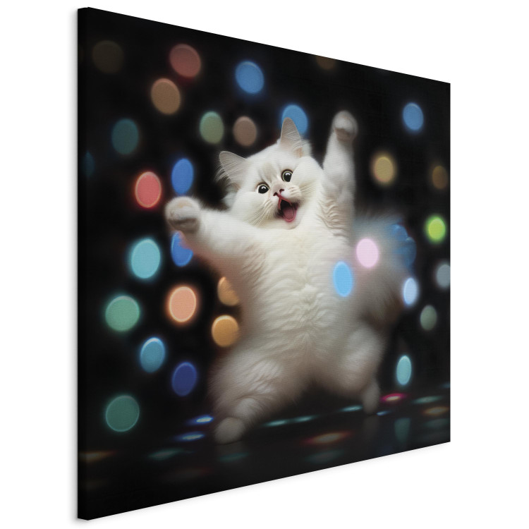 Canvas AI Persian Cat - Dancing Animal in Disco Dots - Square 150198 additionalImage 2