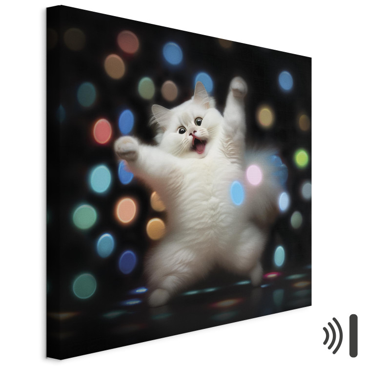 Canvas AI Persian Cat - Dancing Animal in Disco Dots - Square 150198 additionalImage 8