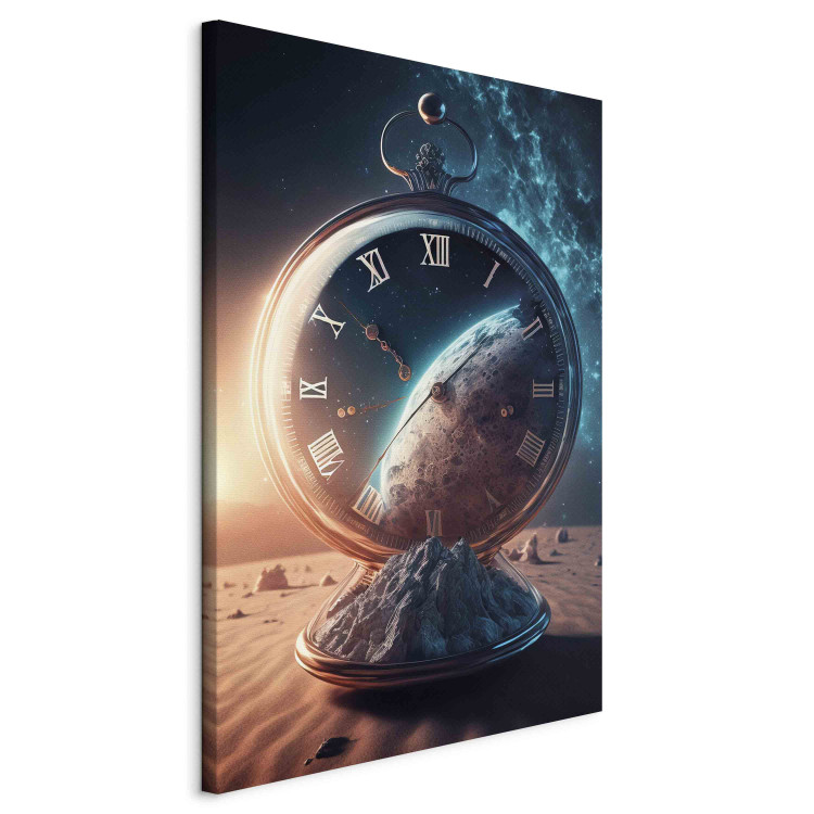 Canvas Art Print Planetary Clock - Abstraction With a Time and Space Motif 151098 additionalImage 2