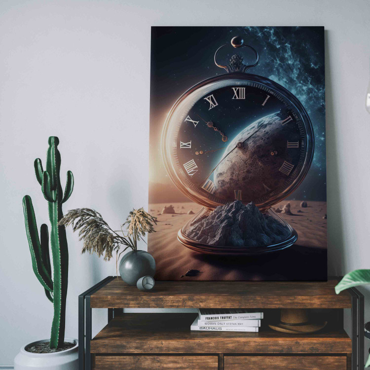 Canvas Art Print Planetary Clock - Abstraction With a Time and Space Motif 151098 additionalImage 5