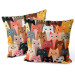 Decorative Velor Pillow Colorful Animals - Illustrated Composition With Cats in Different Colors 151298 additionalThumb 2