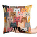 Decorative Velor Pillow Colorful Animals - Illustrated Composition With Cats in Different Colors 151298 additionalThumb 3