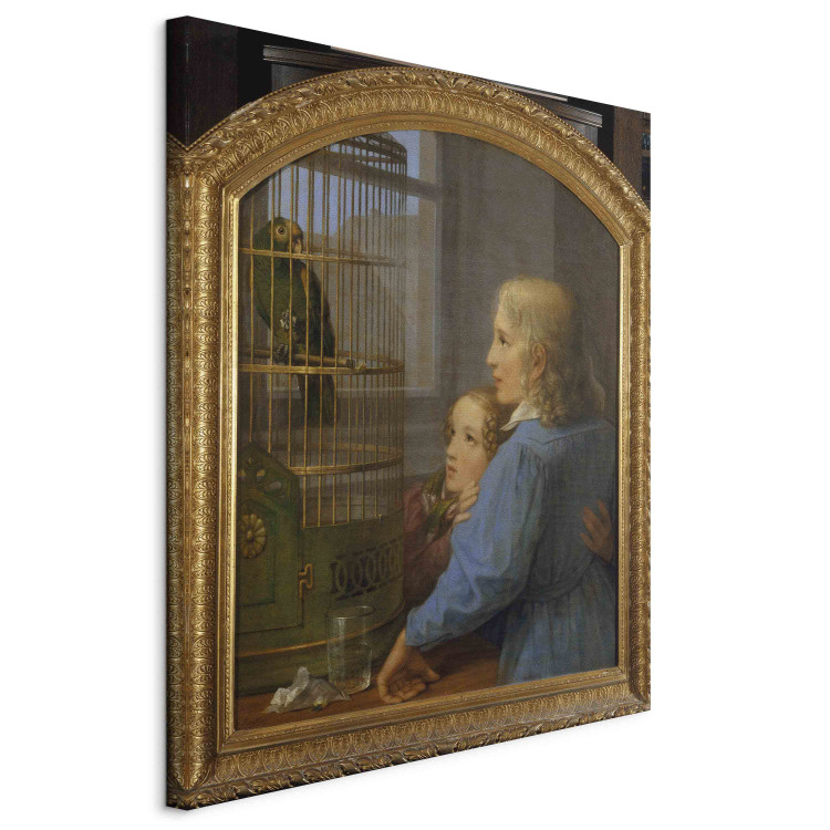 Reproduction Painting Two Children before a Parrot Cage 158198 additionalImage 2