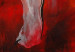 Canvas Dark, sad bulldog - an abstract portrait of a dog on a red background 49498 additionalThumb 3