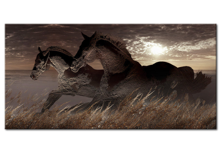 Canvas Print Horse statues 50098