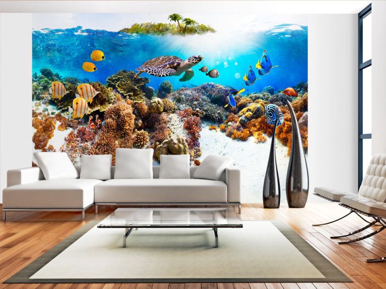 Wall Mural Coral Reef - World of Colourful Fish and Turtles in an Underwater World 59998