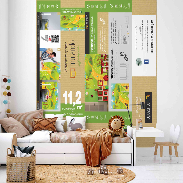 Wall Mural Enchanted World - Path leading to a castle through fields and forests for children 61198 additionalImage 4