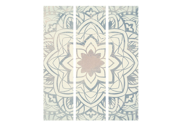 Room Separator Winter Mandala - pattern of geometric figures in an oriental motif 95398 additionalImage 3