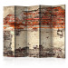 Folding Screen City History II - motif of colorful brick and concrete in urban style 95498