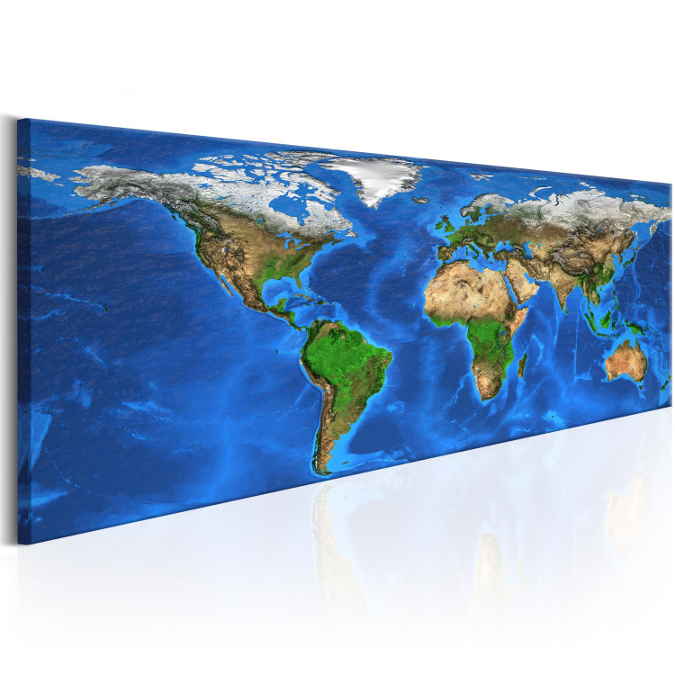 Canvas Art Print Wonderful World - Continents with Colorful Texture on World Map 97398 additionalImage 2