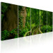 Canvas Print Journey into the Unknown (5-piece) - Bridge Among Trees in Exotic Jungle 105609 additionalThumb 2