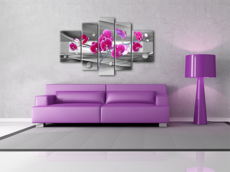Canvas Orchid in grays 106809 additionalImage 2