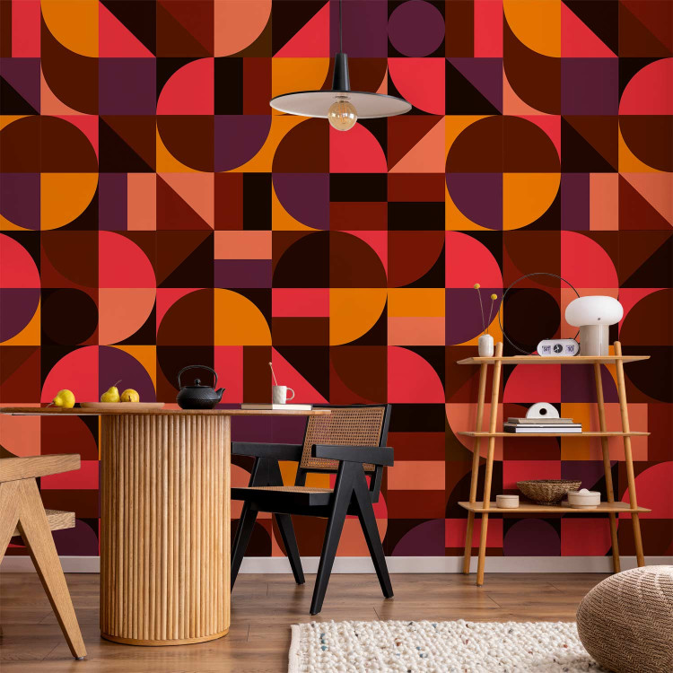 Modern Wallpaper Geometric Mosaic (Red) 108109 additionalImage 4