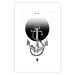 Poster Anchor - black and white geometric composition with an anchor and a triangle 114309 additionalThumb 19