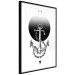 Poster Anchor - black and white geometric composition with an anchor and a triangle 114309 additionalThumb 12