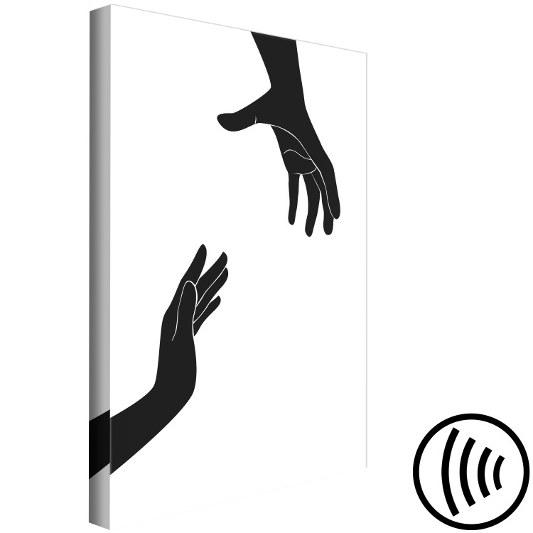 Canvas Art Print Black and White Tale (1-part) - Emotions at Arm's Length 115209 additionalImage 6