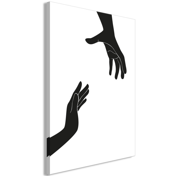 Canvas Art Print Black and White Tale (1-part) - Emotions at Arm's Length 115209 additionalImage 2