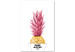 Canvas Stylish pineapple - artwork with golden-pink fruit in a white box 115309