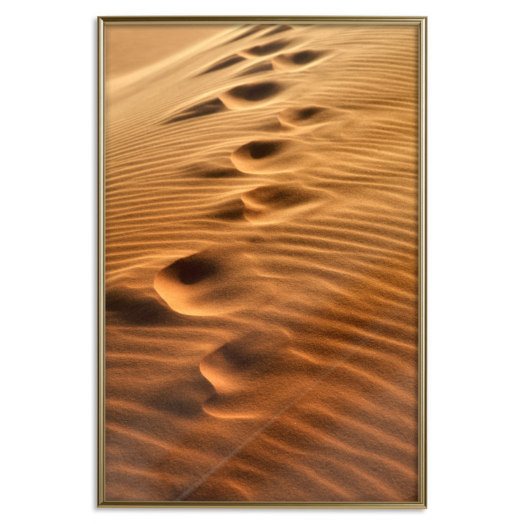 Poster Footprints in the Sand - a desert dune landscape in shades of orange 116509 additionalImage 20