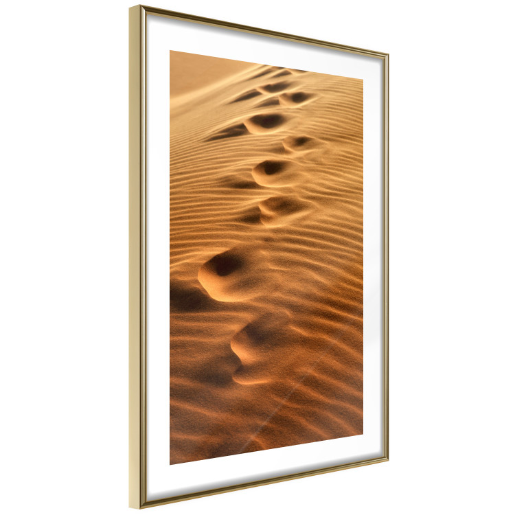 Poster Footprints in the Sand - a desert dune landscape in shades of orange 116509 additionalImage 8