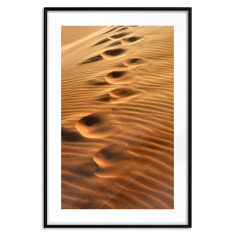 Poster Footprints in the Sand - a desert dune landscape in shades of orange 116509 additionalImage 17