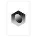 Wall Poster Egg in Hexagon - black and white composition in geometric shapes 116609 additionalThumb 19