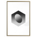 Wall Poster Egg in Hexagon - black and white composition in geometric shapes 116609 additionalThumb 14