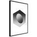 Wall Poster Egg in Hexagon - black and white composition in geometric shapes 116609 additionalThumb 10