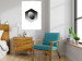Wall Poster Egg in Hexagon - black and white composition in geometric shapes 116609 additionalThumb 2
