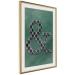 Wall Poster Ampersand - black and white patterned typographic sign on a green background 117209 additionalThumb 2