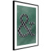Wall Poster Ampersand - black and white patterned typographic sign on a green background 117209 additionalThumb 13