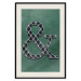 Wall Poster Ampersand - black and white patterned typographic sign on a green background 117209 additionalThumb 18