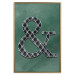 Wall Poster Ampersand - black and white patterned typographic sign on a green background 117209 additionalThumb 20