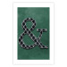 Wall Poster Ampersand - black and white patterned typographic sign on a green background 117209 additionalThumb 19