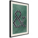 Wall Poster Ampersand - black and white patterned typographic sign on a green background 117209 additionalThumb 3