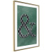 Wall Poster Ampersand - black and white patterned typographic sign on a green background 117209 additionalThumb 6