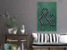 Wall Poster Ampersand - black and white patterned typographic sign on a green background 117209 additionalThumb 23