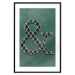 Wall Poster Ampersand - black and white patterned typographic sign on a green background 117209 additionalThumb 17