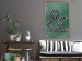 Wall Poster Ampersand - black and white patterned typographic sign on a green background 117209 additionalThumb 7