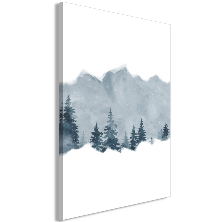 Canvas Print Picturesque Siberia - a winter landscape of a forest and a starry sky 117709 additionalImage 2
