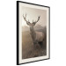 Wall Poster Sepia Deer - autumn landscape with an animal amid field grass 119209 additionalThumb 3