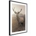Wall Poster Sepia Deer - autumn landscape with an animal amid field grass 119209 additionalThumb 13
