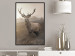 Wall Poster Sepia Deer - autumn landscape with an animal amid field grass 119209 additionalThumb 5