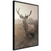 Wall Poster Sepia Deer - autumn landscape with an animal amid field grass 119209 additionalThumb 10