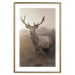 Wall Poster Sepia Deer - autumn landscape with an animal amid field grass 119209 additionalThumb 16