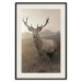 Wall Poster Sepia Deer - autumn landscape with an animal amid field grass 119209 additionalThumb 18