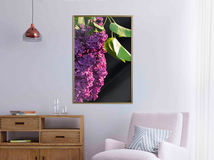 Wall Poster Spring Colors - botanical composition with purple lilac flowers and leaves 121909 additionalImage 5