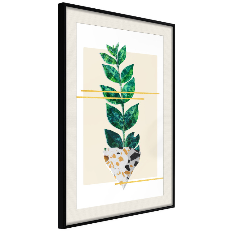 Wall Poster Geometric Nature - abstract plant with leaves on a white background 122609 additionalImage 3