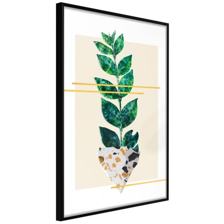 Wall Poster Geometric Nature - abstract plant with leaves on a white background 122609 additionalImage 10