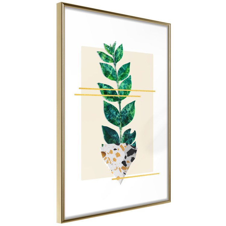 Wall Poster Geometric Nature - abstract plant with leaves on a white background 122609 additionalImage 8